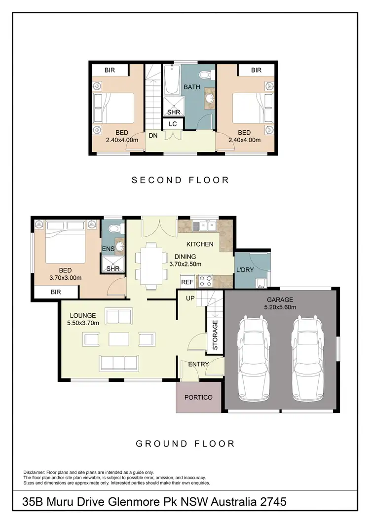 Floorplan of Homely house listing, 35B Muru Drive, Glenmore Park NSW 2745