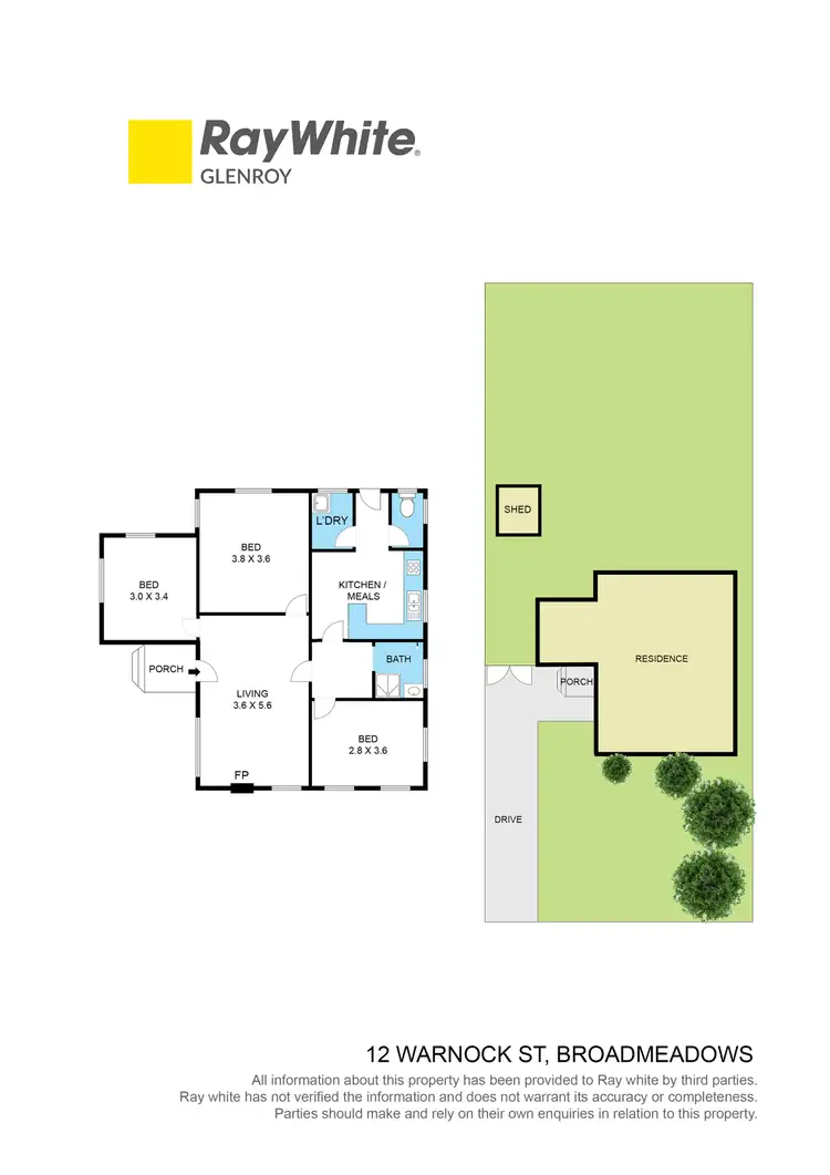 Floorplan of Homely house listing, 12 Warnock Street, Broadmeadows VIC 3047