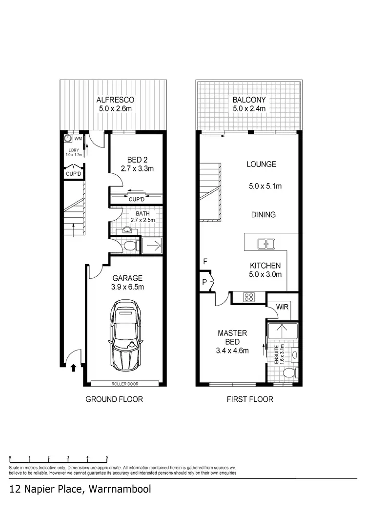 Floorplan of Homely unit listing, 12 Napier Place, Warrnambool VIC 3280
