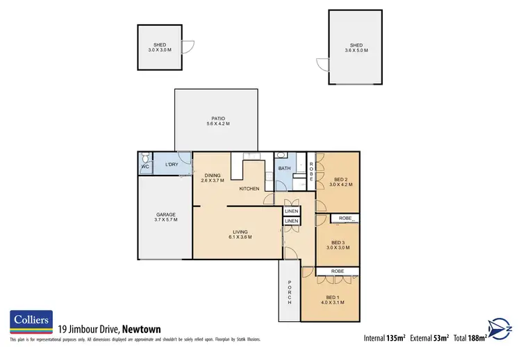 Floorplan of Homely house listing, 19 Jimbour Drive, Newtown QLD 4350
