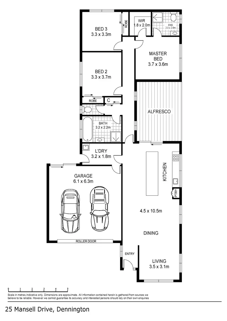 Floorplan of Homely house listing, 25 Mansell Drive, Warrnambool VIC 3280