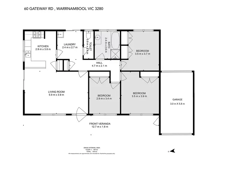 Floorplan of Homely house listing, 60 Gateway Road, Warrnambool VIC 3280