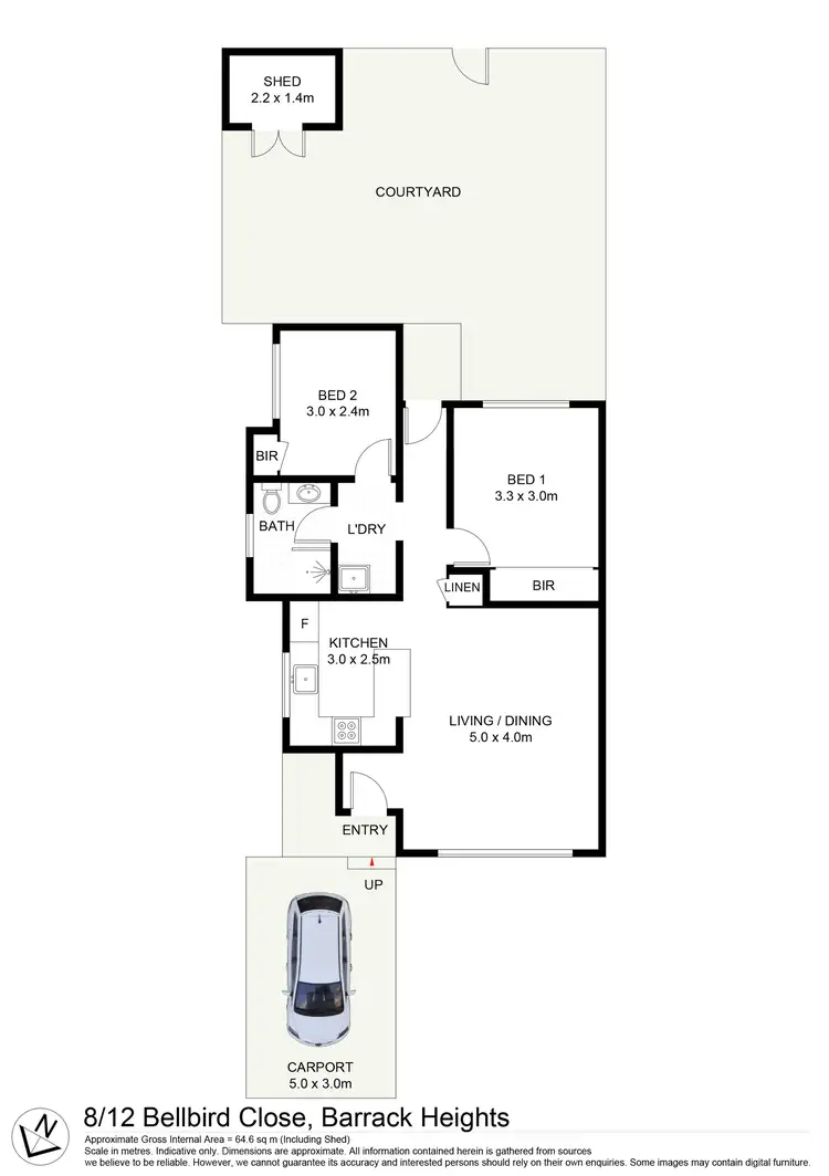 Floorplan of Homely villa listing, 8/12 Bellbird Close, Barrack Heights NSW 2528