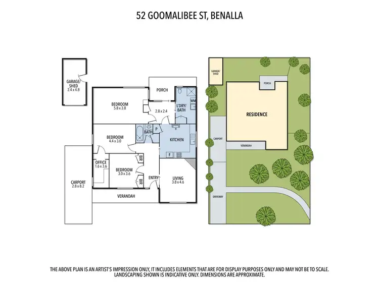 Floorplan of Homely house listing, 52 Goomalibee Street, Benalla VIC 3672
