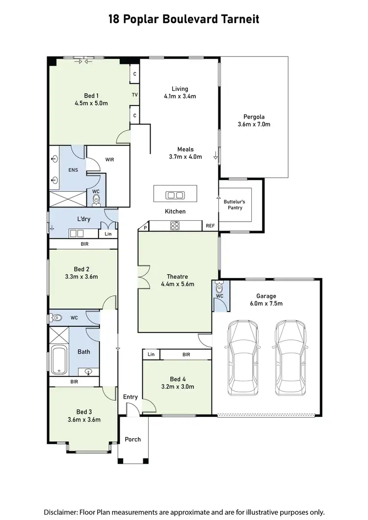 Floorplan of Homely house listing, 18 Poplar Boulevard, Tarneit VIC 3029