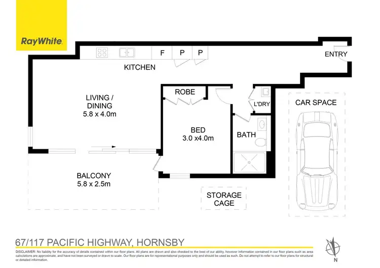 Floorplan of Homely apartment listing, 67/117 Pacific Highway, Hornsby NSW 2077