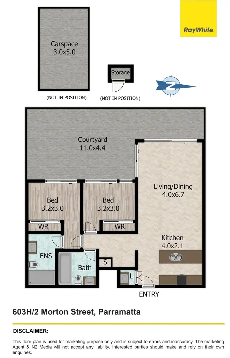 Floorplan of Homely apartment listing, 603H/2 Morton Street, Parramatta NSW 2150