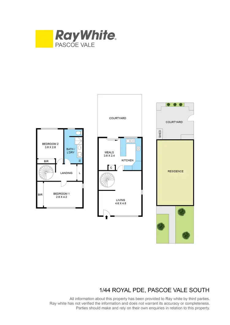 Floorplan of Homely townhouse listing, 1/44 Royal Parade, Pascoe Vale South VIC 3044