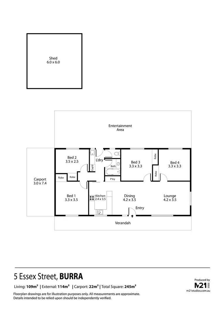 Floorplan of Homely house listing, 5 Essex Street, Burra SA 5417