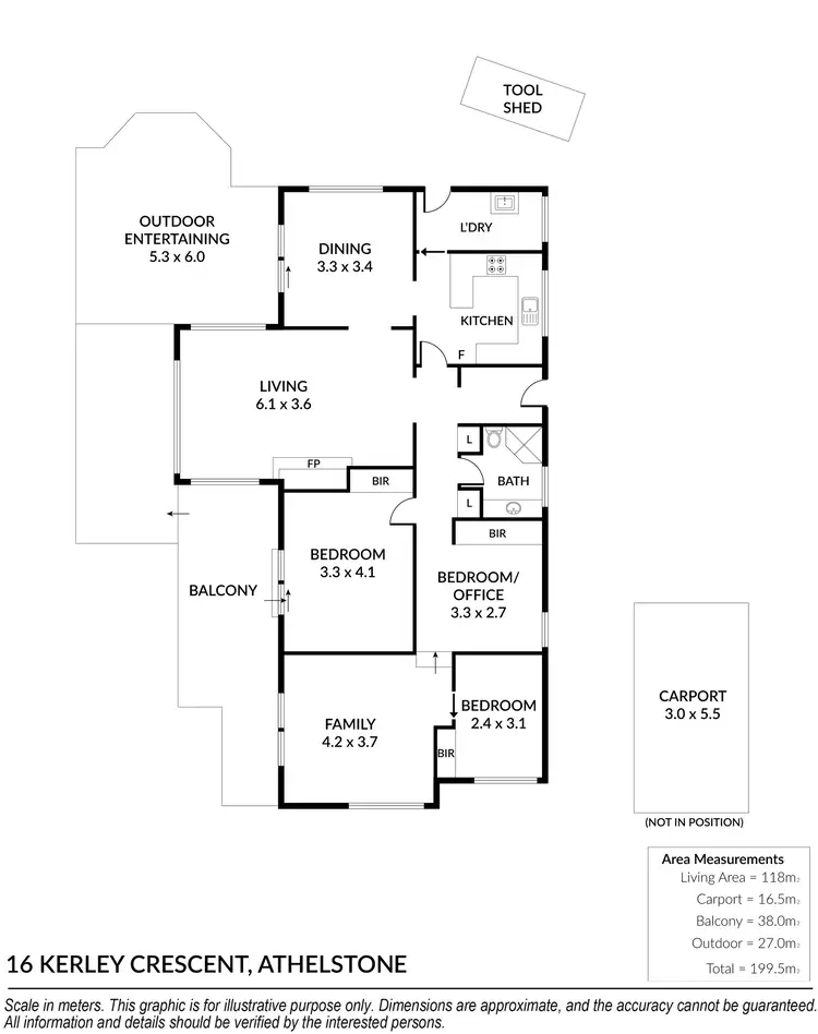 Floorplan of Homely house listing, 16 Kerley Crescent, Athelstone SA 5076