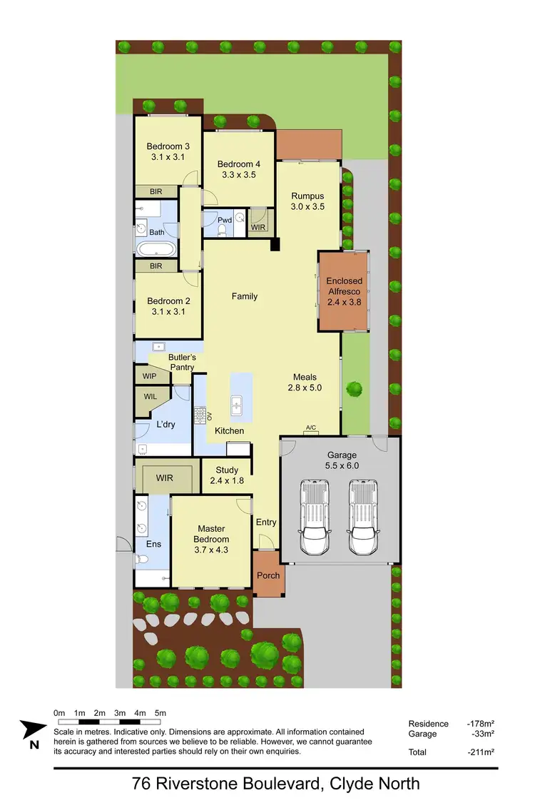 Floorplan of Homely house listing, 76 Riverstone Boulevard, Clyde North VIC 3978