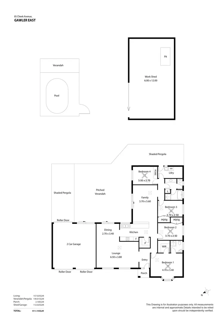 Floorplan of Homely house listing, 85 Cheek Avenue, Gawler East SA 5118