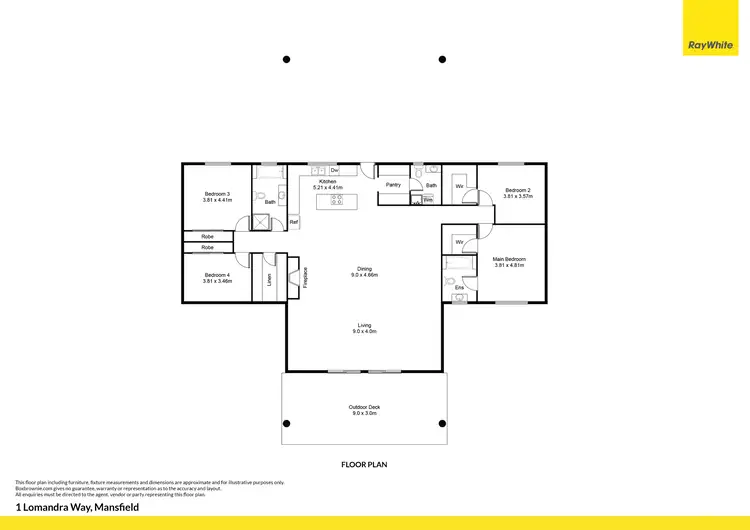 Floorplan of Homely house listing, 1 Lomandra Way, Mansfield VIC 3722