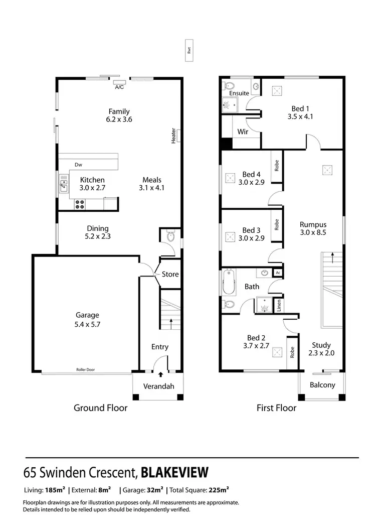 Floorplan of Homely house listing, 65 Swinden Crescent, Blakeview SA 5114