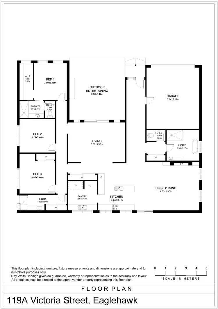 Floorplan of Homely house listing, 119A Victoria Street, Eaglehawk VIC 3556