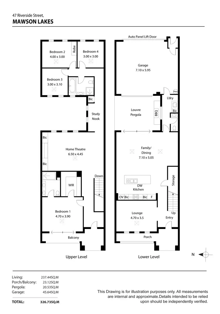 Floorplan of Homely house listing, 47 Riverside Street, Mawson Lakes SA 5095