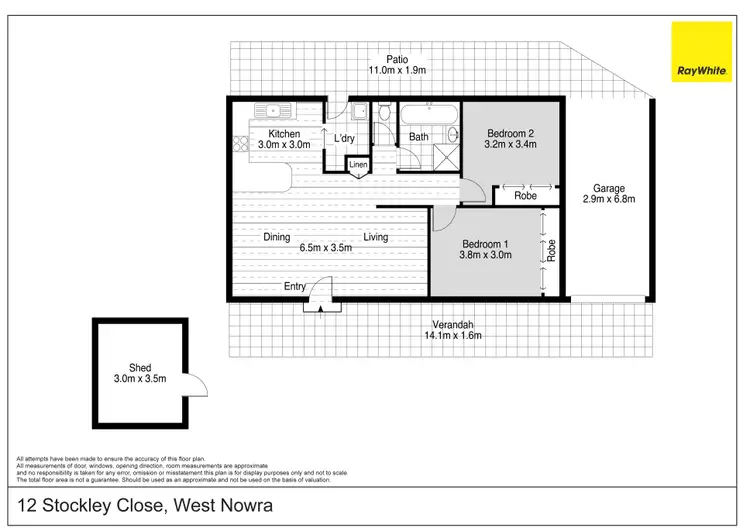 Floorplan of Homely house listing, 12 Stockley Close, West Nowra NSW 2541