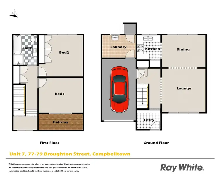 Floorplan of Homely townhouse listing, 7/77 Broughton Street, Campbelltown NSW 2560
