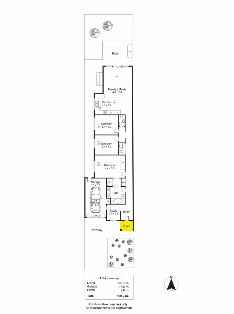 Floorplan of Homely house listing, 17A Alderman Avenue, Seacombe Gardens SA 5047