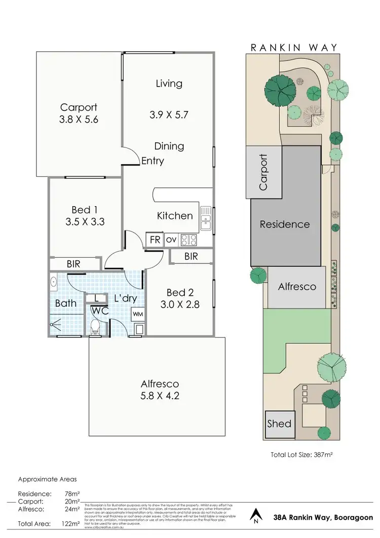 Floorplan of Homely house listing, 38A Rankin Way, Booragoon WA 6154