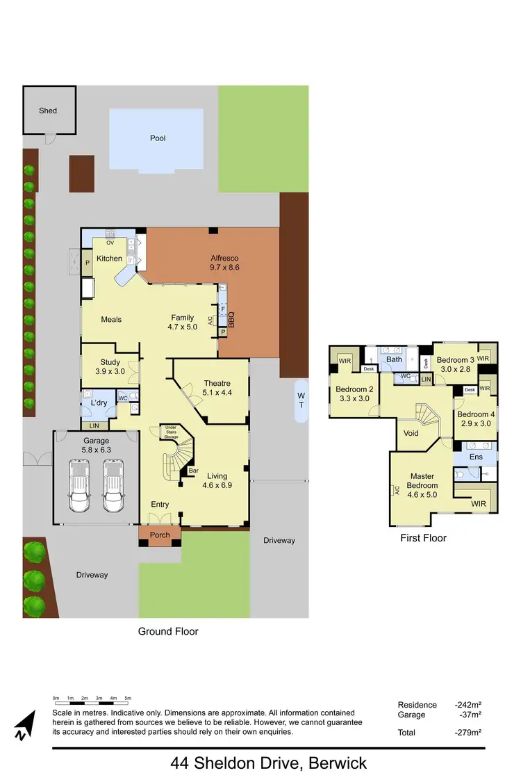 Floorplan of Homely house listing, 44 Sheldon Drive, Berwick VIC 3806