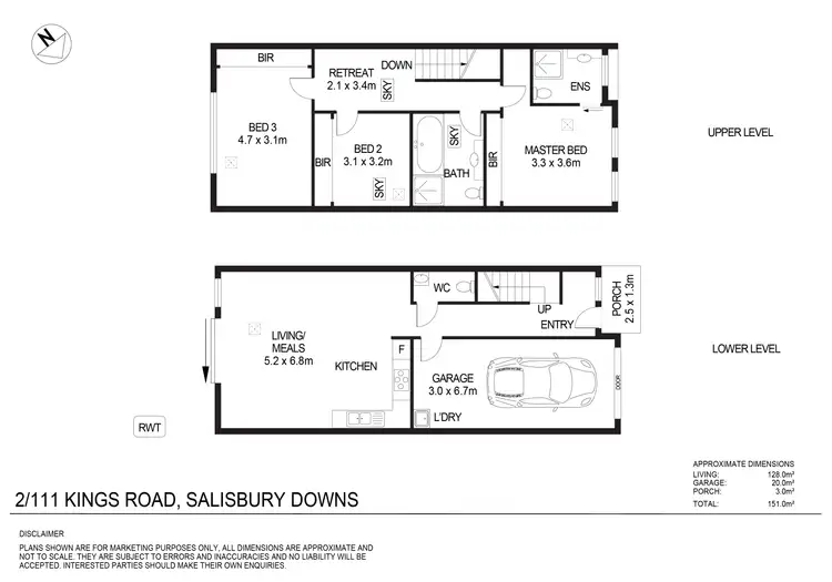 Floorplan of Homely house listing, 2/111 Kings Road, Salisbury Downs SA 5108