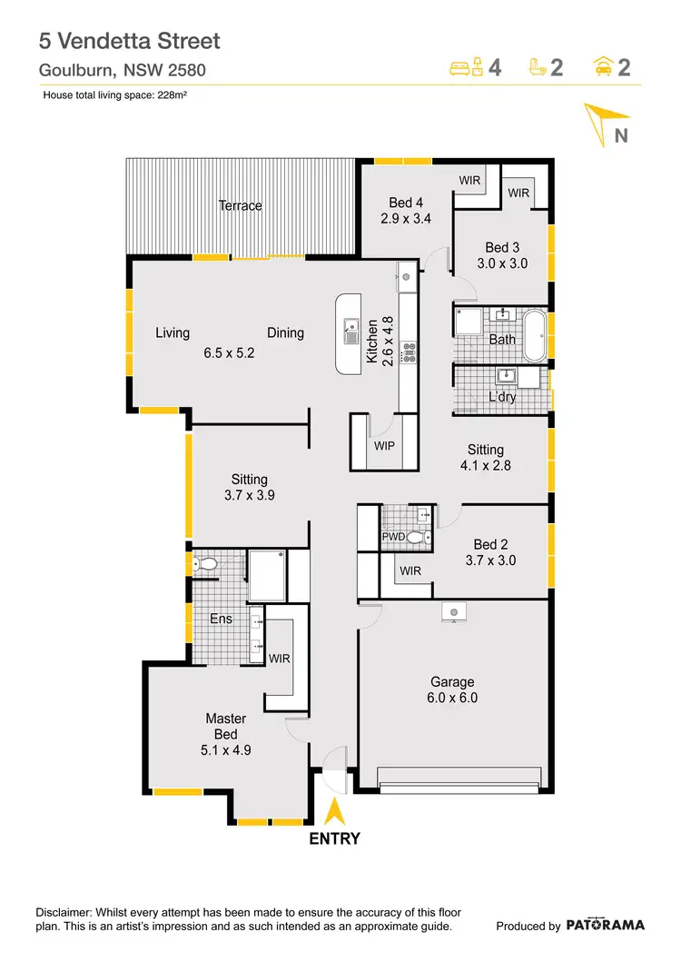 Floorplan of Homely house listing, 5 Vendetta Street, Goulburn NSW 2580