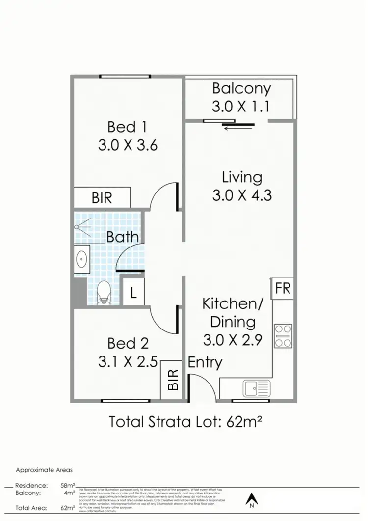 Floorplan of Homely apartment listing, 84/34 Davies Road, Claremont WA 6010