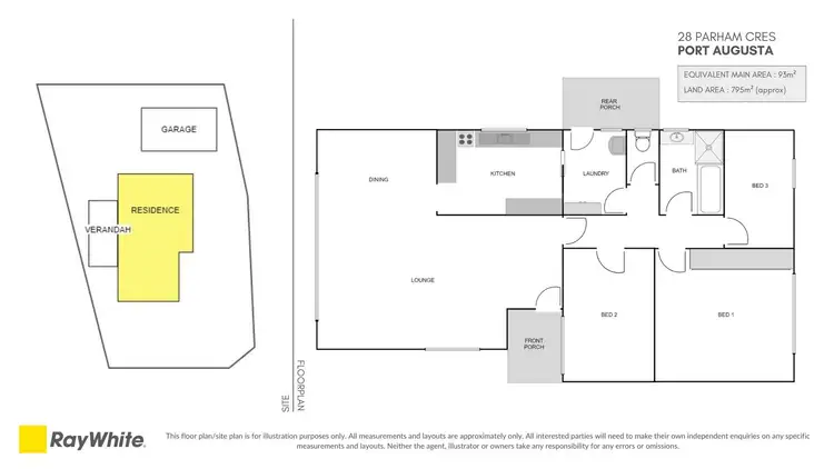 Floorplan of Homely house listing, 28 Parham Crescent, Port Augusta SA 5700