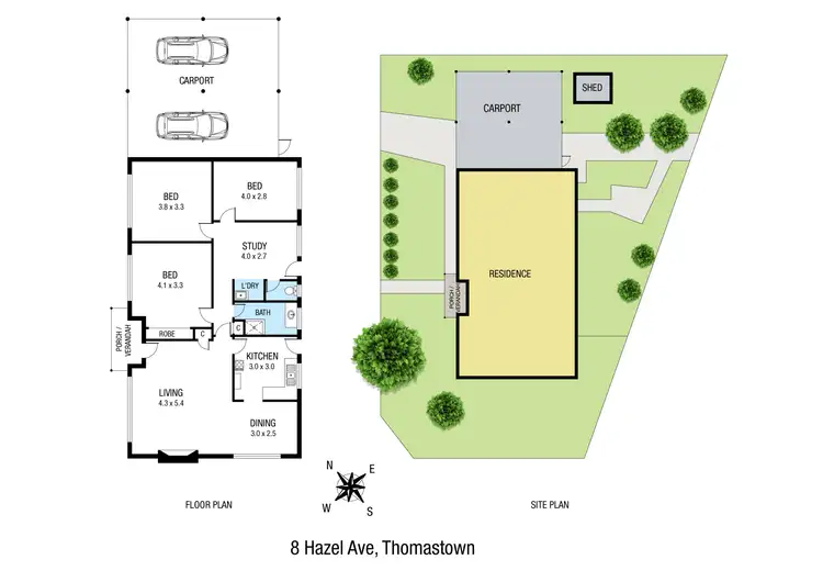Floorplan of Homely house listing, 8 Hazel Avenue, Thomastown VIC 3074