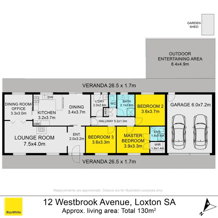 Floorplan of Homely house listing, 12 Westbrook Avenue, Loxton SA 5333