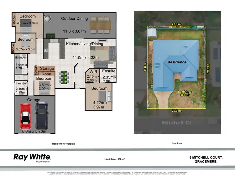 Floorplan of Homely house listing, 9 Mitchell Court, Gracemere QLD 4702