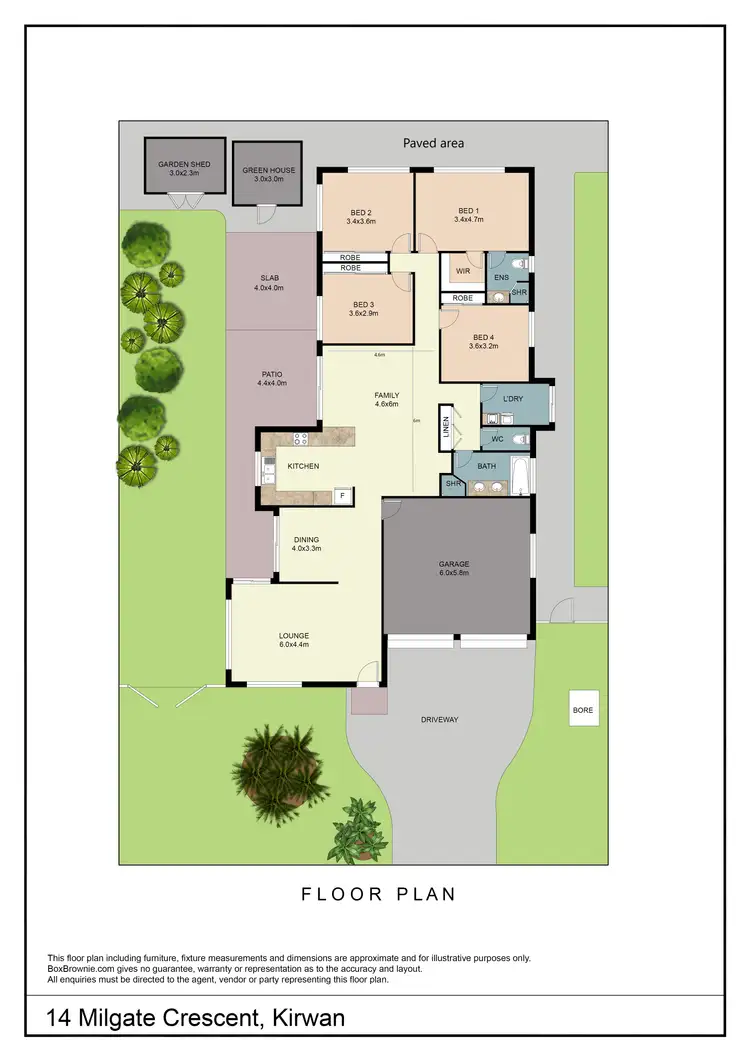 Floorplan of Homely house listing, 14 Milgate Crescent, Kirwan QLD 4817