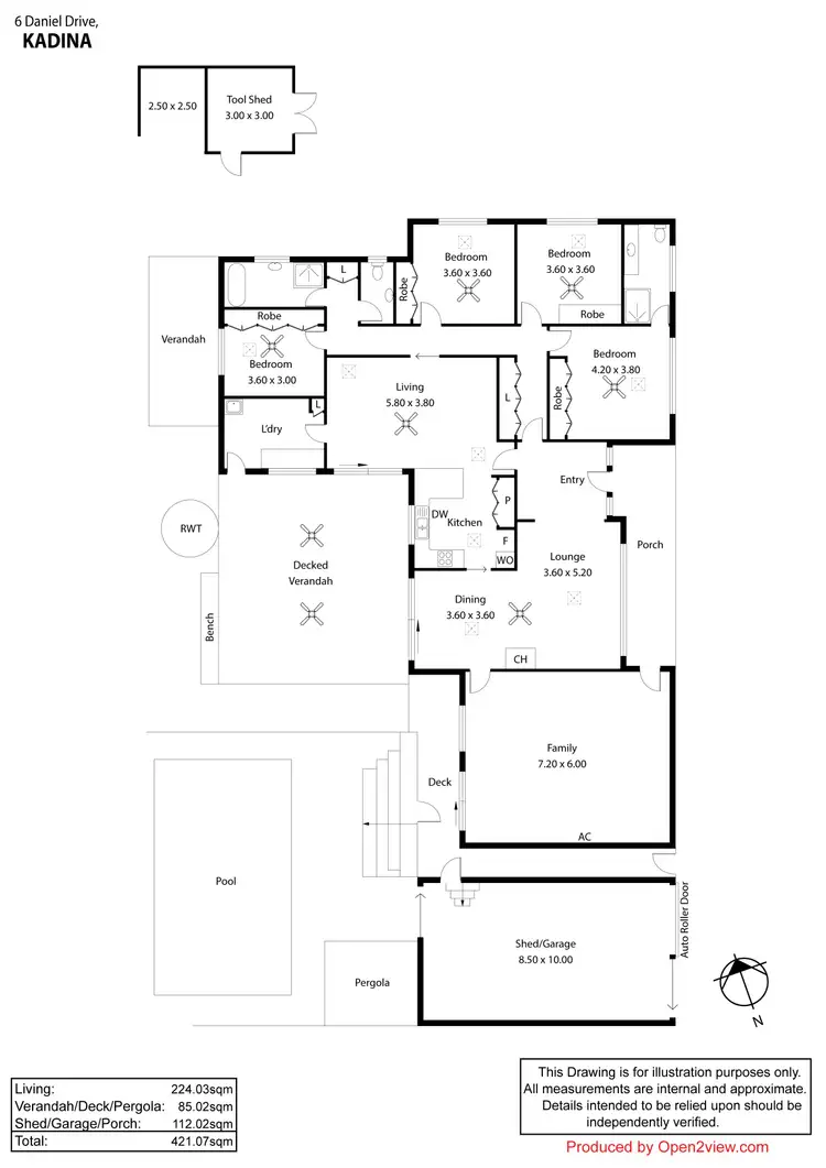 Floorplan of Homely house listing, 6 Daniel Drive, Kadina SA 5554