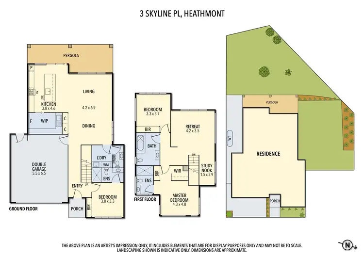 Floorplan of Homely townhouse listing, 3 Skyline Place, Heathmont VIC 3135