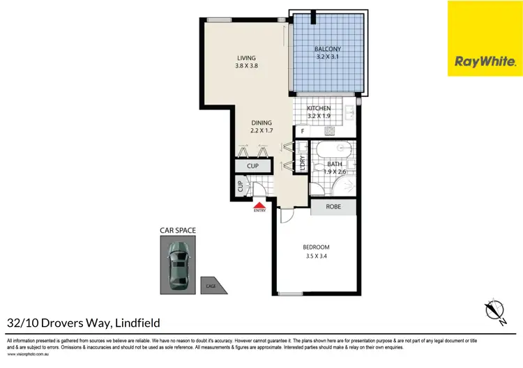 Floorplan of Homely unit listing, 32/10 Drovers Way, Lindfield NSW 2070