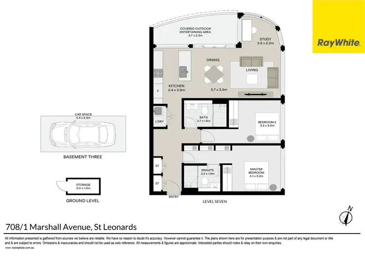 Floorplan of Homely unit listing, 708/1 Marshall Avenue, St Leonards NSW 2065