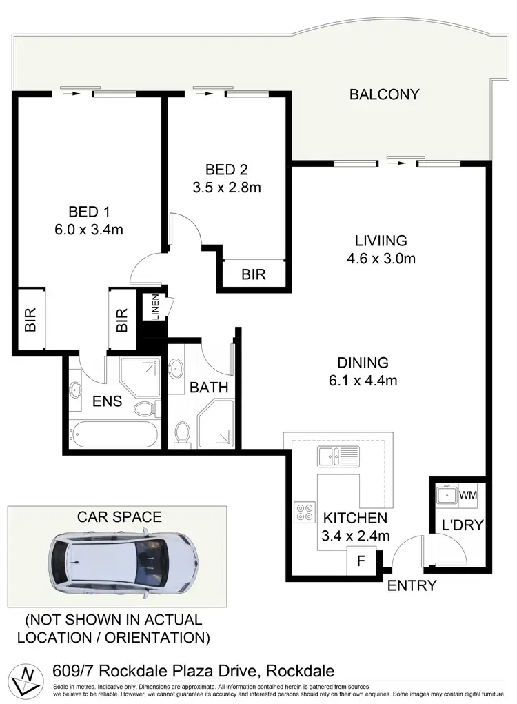 Floorplan of Homely apartment listing, 609/7 Rockdale Plaza Drive, Rockdale NSW 2216