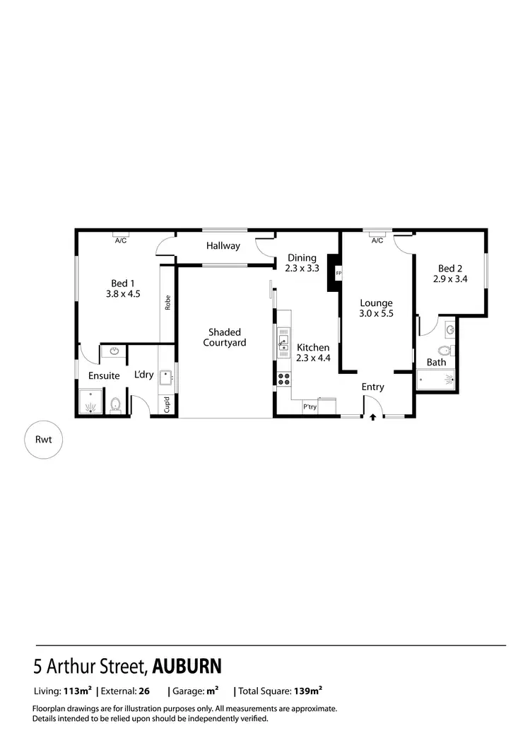Floorplan of Homely house listing, 5 Arthur Street, Auburn SA 5451
