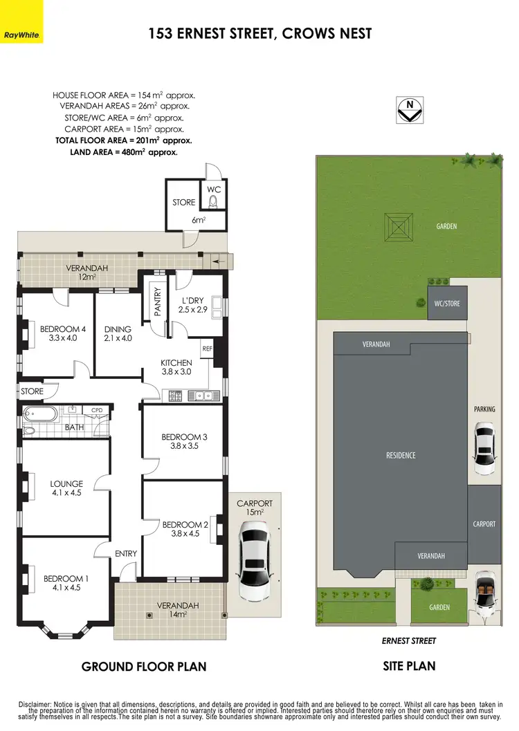 Floorplan of Homely house listing, 153 Ernest Street, Crows Nest NSW 2065