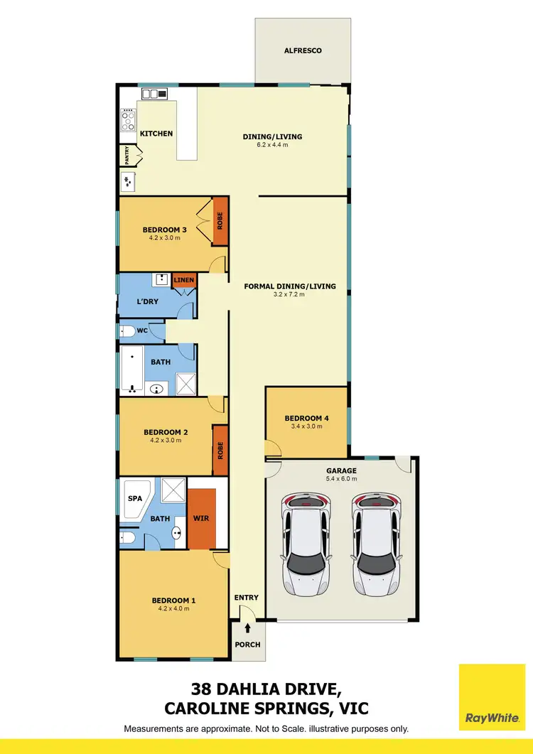 Floorplan of Homely house listing, 38 Dahlia Drive, Caroline Springs VIC 3023