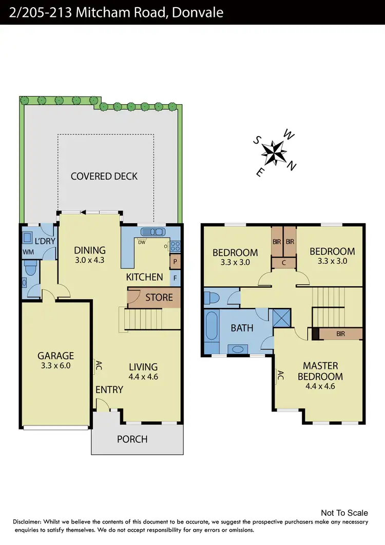 Floorplan of Homely townhouse listing, 2/205-213 Mitcham Road, Donvale VIC 3111