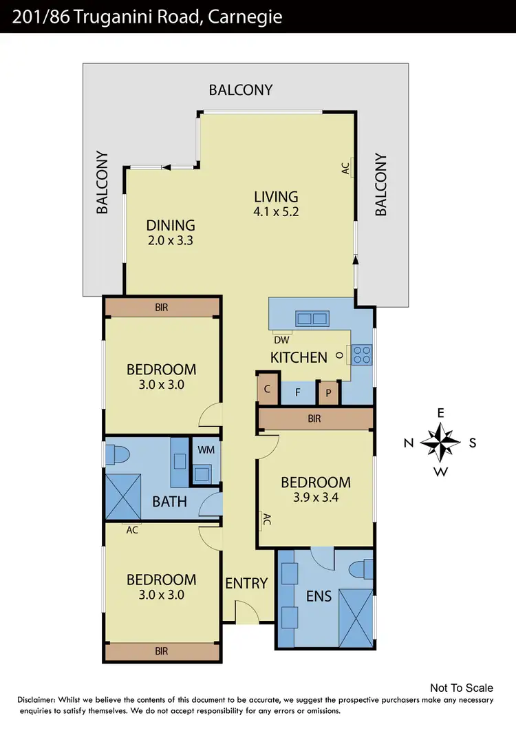 Floorplan of Homely apartment listing, 201/86 Truganini Road, Carnegie VIC 3163