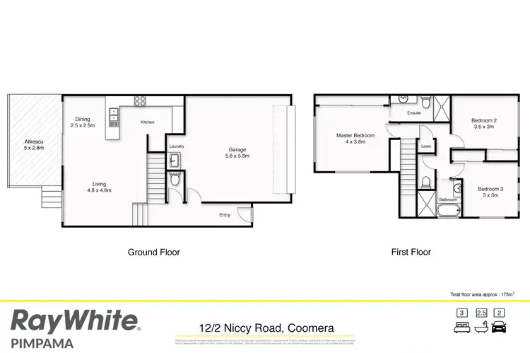 Floorplan of Homely townhouse listing, 12/2 Niccy Road, Coomera QLD 4209