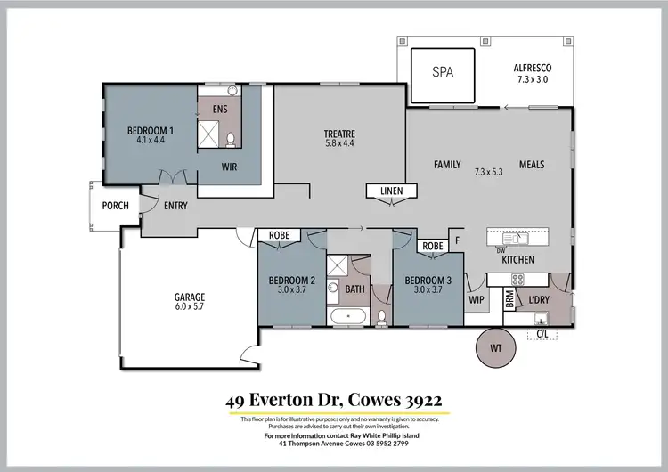 Floorplan of Homely house listing, 49 Everton Drive, Cowes VIC 3922