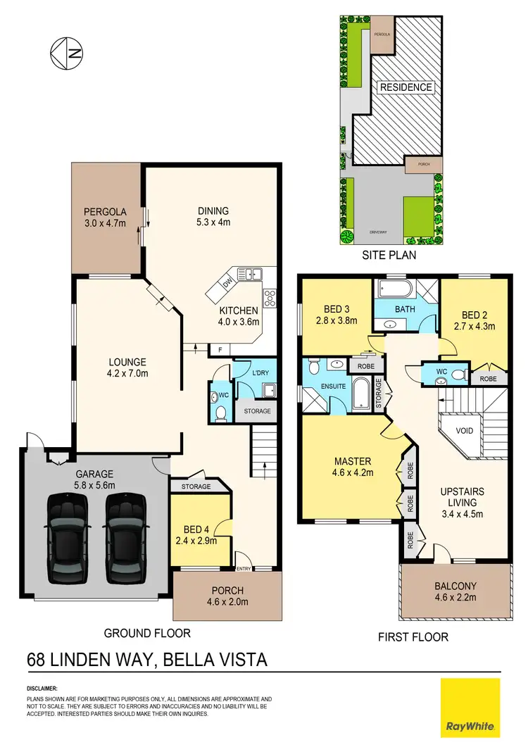 Floorplan of Homely house listing, 68 Linden Way, Bella Vista NSW 2153