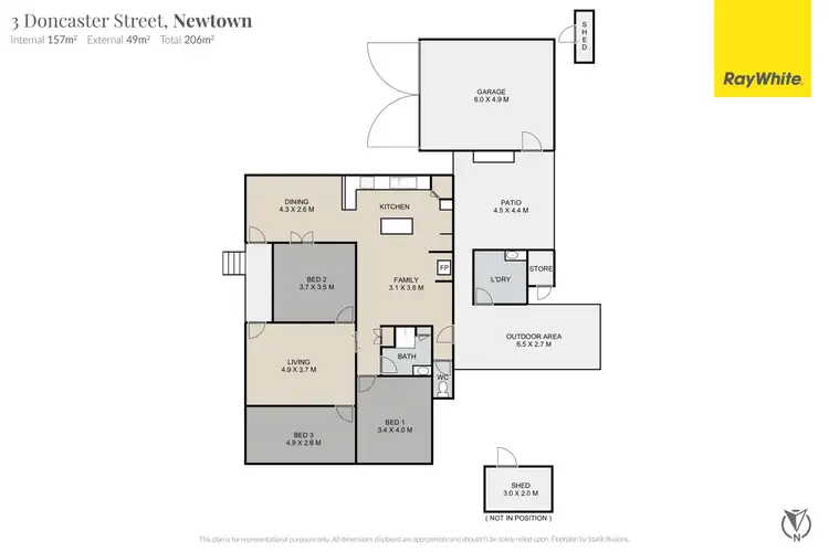Floorplan of Homely house listing, 3 Doncaster Street, Newtown QLD 4350