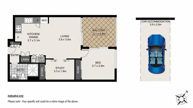 Floorplan of Homely apartment listing, 2102/123 Cavendish Road, Coorparoo QLD 4151