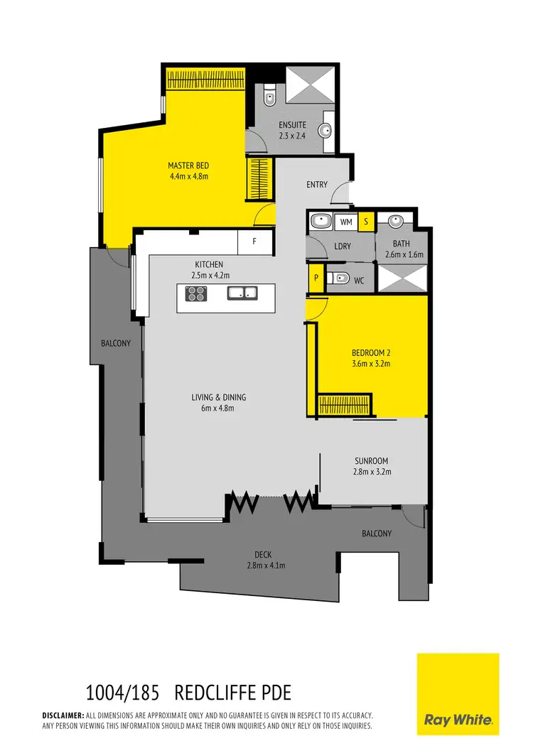 Floorplan of Homely unit listing, 1004/185 Redcliffe Parade, Redcliffe QLD 4020