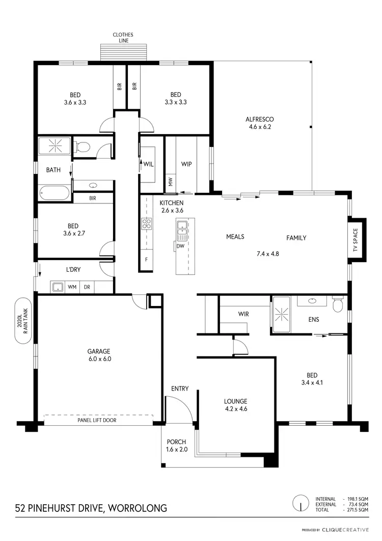 Floorplan of Homely house listing, 52 Pinehurst Drive, Worrolong SA 5291